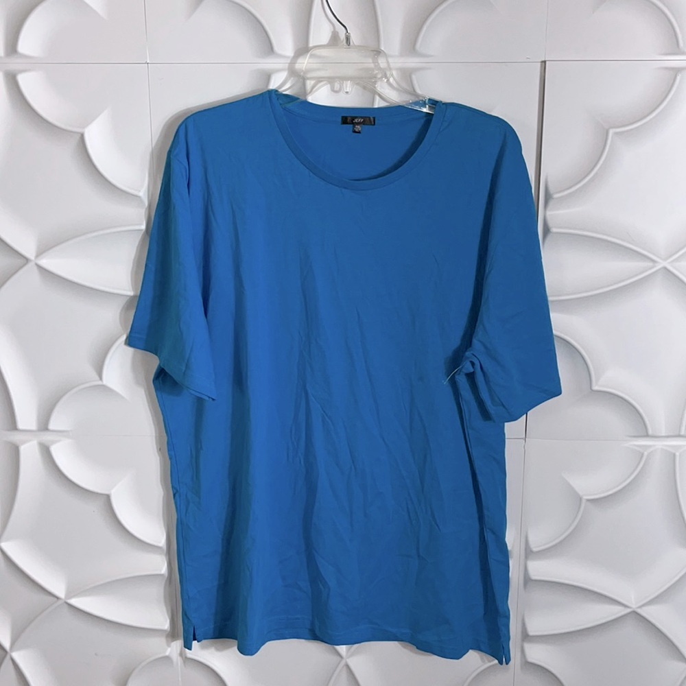 NEW JEFF 100% cotton blue short sleeve shirt sz XXL.   (93)